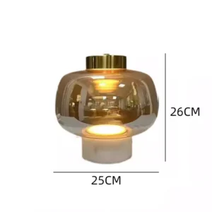 Modern Amber Glass Glow Table Lamp TL-A054 6
