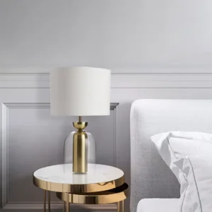 Modern Glass Table Lamp with Brass Finish Metal TL-A069 5
