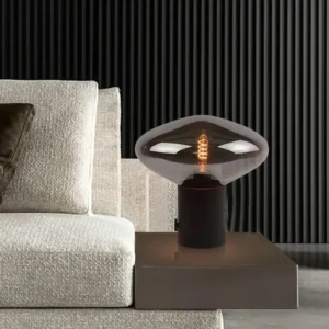 Modern Smoked Glass Mushroom Table Lamp TL-A073 5