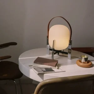 Modern Lantern Table Lamp with Leather Handle TL-A091 5