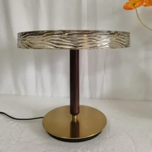 Modern Textured Glass Disc Table Lamp TL-A105 5