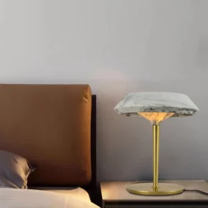 Marble Effect Resin Mushroom Table Lamp TL-E022 5