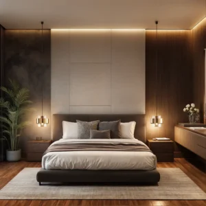 Modern Glass Pendant Light with Brass Finish P6089 2