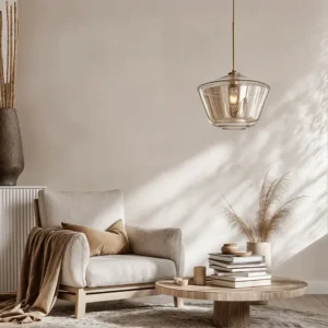 Modern Amber Glass Pendant Light P6099 2