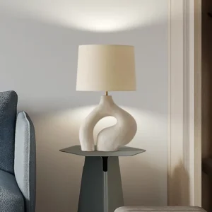 Modern Abstract Table Lamp with Fabric Shade TL-E015 4