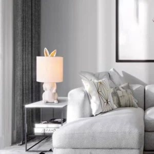 Rabbit Table Lamp with Fabric Shade TL-E011 4