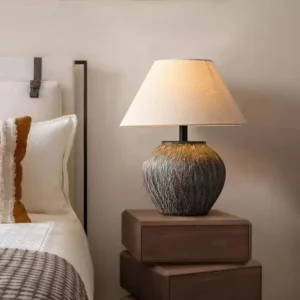 Wabi-Sabi Textured Ceramic Table Lamp TL-H006 3