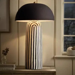Geometric Stripe Ceramic Table Lamp TL-H013 4