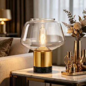 Clear Glass Bedside Table Lamp TL-A037 5