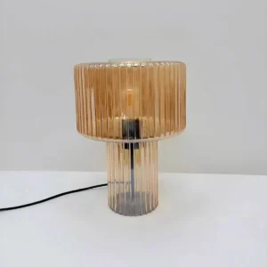 Ribbed Glass Mushroom Table Lamp TL-A019 5