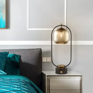 Metal Frame Glass Table Lamp TL-A046 4
