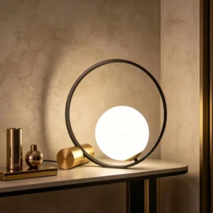 Modern Ring Frame Glass Globe Table Lamp TL-A058 4