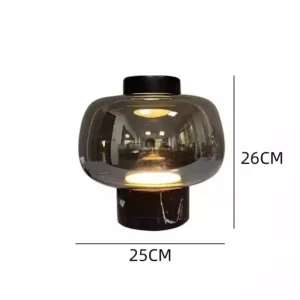 Modern Smoked Glass Glow Table Lamp TL-A054 5