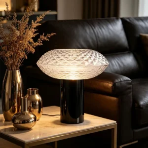 Modern Textured Clear Glass Table Lamp TL-A061 4
