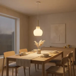 Milk Glass Pendant Light P6130 3