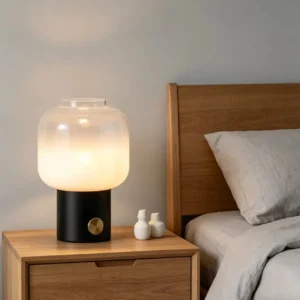 Modern Frosted Glass Table Lamp with Brass Base TL-A066 4
