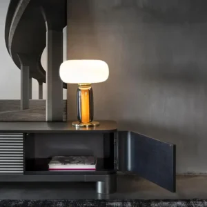 Modern Glass Table Lamp with Column Base TL-A085 4