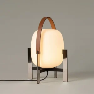 Modern Lantern Table Lamp with Leather Handle TL-A091 4