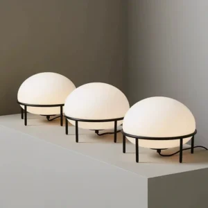 Modern Glass Dome Table Lamp with Metal Frame TL-A093 4