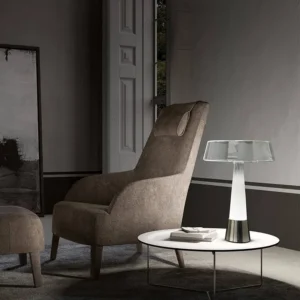 Contemporary Clear and White Glass Table Lamp TL-A097 3
