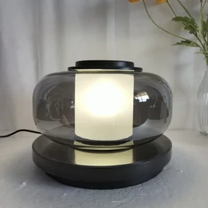 Modern Double Shade Glass Bedside Table Lamp TL-A103 5