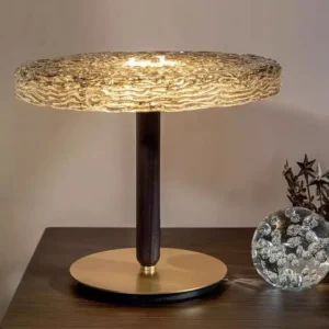 Modern Textured Glass Disc Table Lamp TL-A105 4