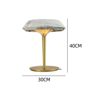 Marble Effect Resin Mushroom Table Lamp TL-E022 4