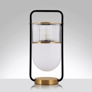 Ribbed Glass Lantern Table Lamp TL-A036 3