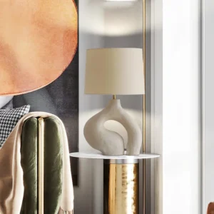 Modern Abstract Table Lamp with Fabric Shade TL-E015 3