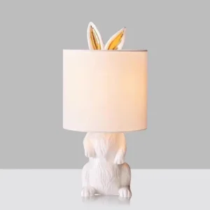 Rabbit Table Lamp with Fabric Shade TL-E011 3
