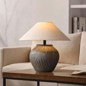 Wabi-Sabi Textured Ceramic Table Lamp TL-H006 2