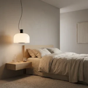 Modern White Glass Pendant Light P6131 1