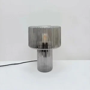 Ribbed Glass Mushroom Table Lamp TL-A019 4