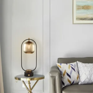 Metal Frame Glass Table Lamp TL-A046 3