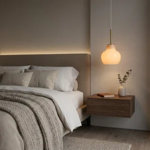 Milk Glass Pendant Light P6130 2