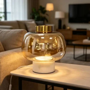 Modern Amber Glass Glow Table Lamp TL-A054 4