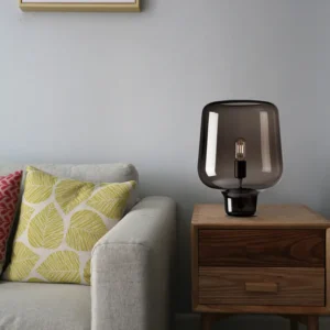 Smoked Glass Table Lamp TL-A015 2