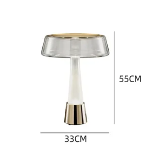 Contemporary Clear and White Glass Table Lamp TL-A097 2