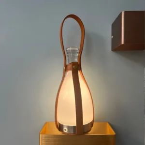 Modern Lantern Table Lamp with Leather Strap TL-A098 3