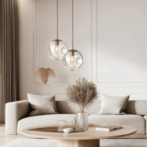 Minimalist Glass Sphere Pendant Lamp P6083 2