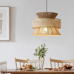 Woven Rattan Layered Pendant Light MP4012 6