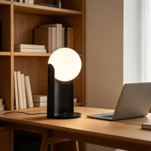 White Glass Orb Table Lamp TL-A026 3
