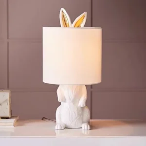 Rabbit Table Lamp with Fabric Shade TL-E011 2