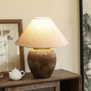 Wabi Sabi Style Handmade Ceramic Table Lamp TL-H001 1