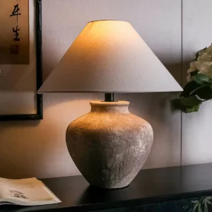 Rustic Wabi-Sabi Ceramic Table Lamp TL-H009 3