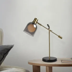 Adjustable Smoked Glass Table Lamp TL-A035 2