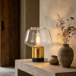 Clear Glass Bedside Table Lamp TL-A037 3
