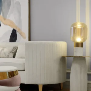 Minimalist Amber Glass Table Lamp TL-A044 2