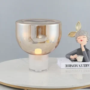 Amber Glass Bowl Table Lamp TL-A049 2