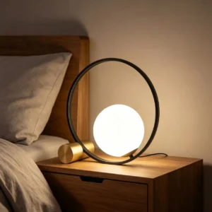 Modern Ring Frame Glass Globe Table Lamp TL-A058 2